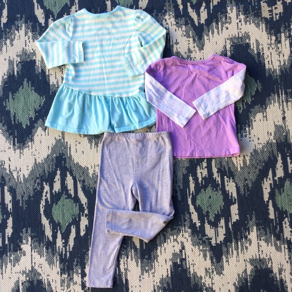 Disney Frozen Girls Sz 2T Outfit/LS Top Bundle❄️💜 - Picture 3 of 3